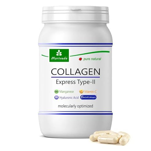 MoriVeda® NP-Vital Biocell Collagen Capsules 1000mg, 60 kapslar, med Express Formula - Innehåller Collagen-II, Hyaluronsyra, Vitamin-C & Mangan I För hud, hår & leder (1 månadspaket) I 1x60 kapslar