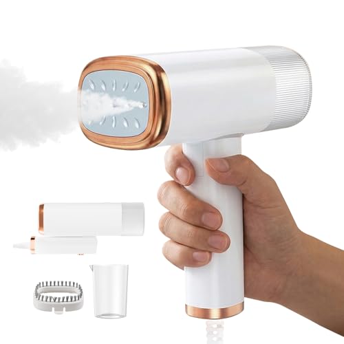 Image of Portable Travel Steamer for Clothes - Handheld Foldable Clothing Steamer | Clothes Steamer Iron Removes All Fabrics Wrinkles, 1000W High Power, 20s Fast Heat-Up Effectively Make Clothes Soft & Smooth