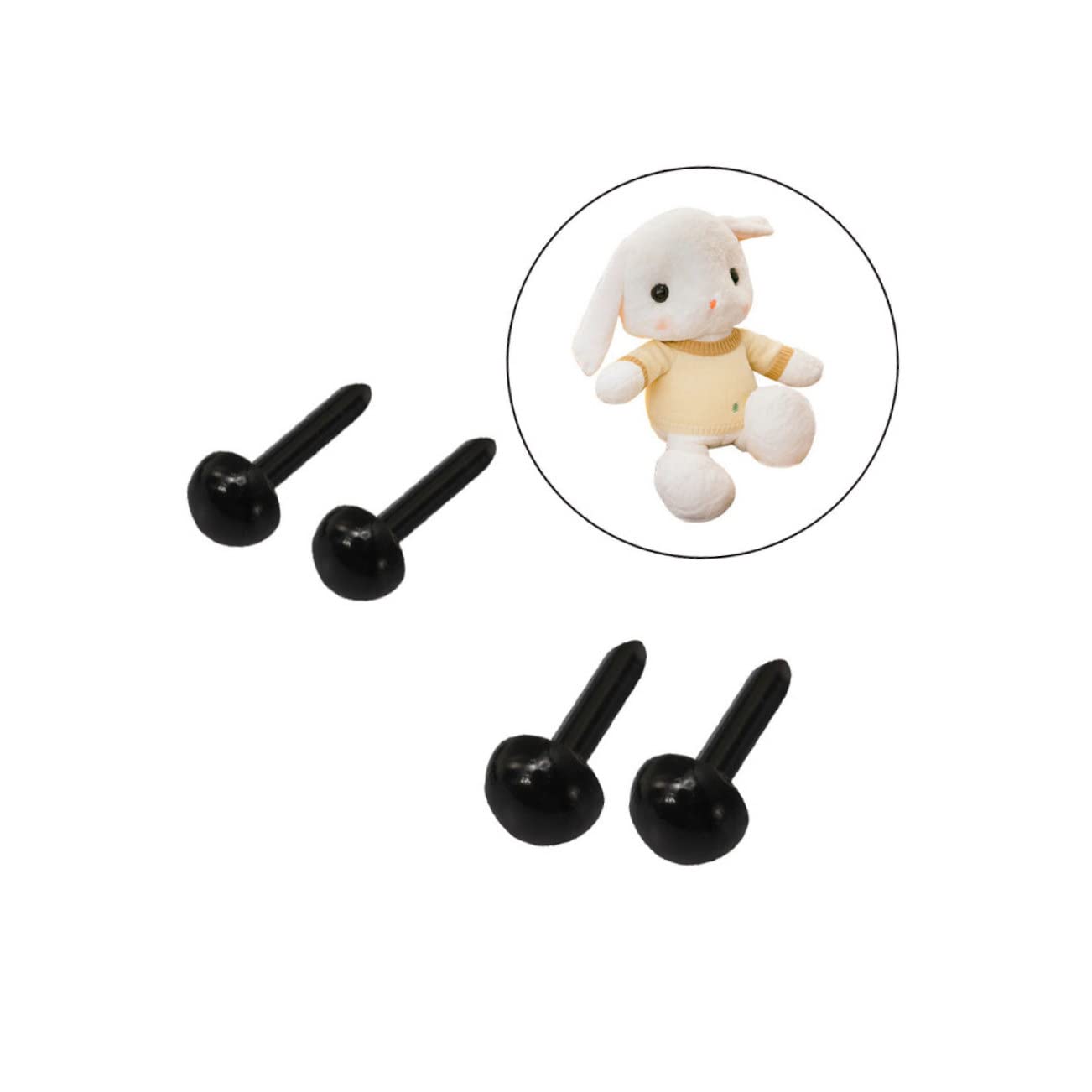 STOBOK 3 Paquetes 500 Piezas Ojos de Dibujos Animados de Bricolaje Ojos de muñecas Nariz de Seguridad Peluches Animal Ojos de muñeca de Colores DIY Ojos de Bricolaje Tejer bebé Accesorios