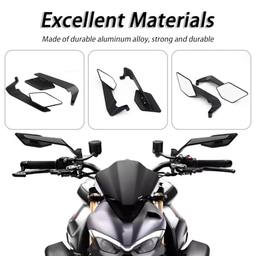 Espejos retrovisores nítidos y ajustables para Ducati Multistrada V4 S con resistencia excepcional 6