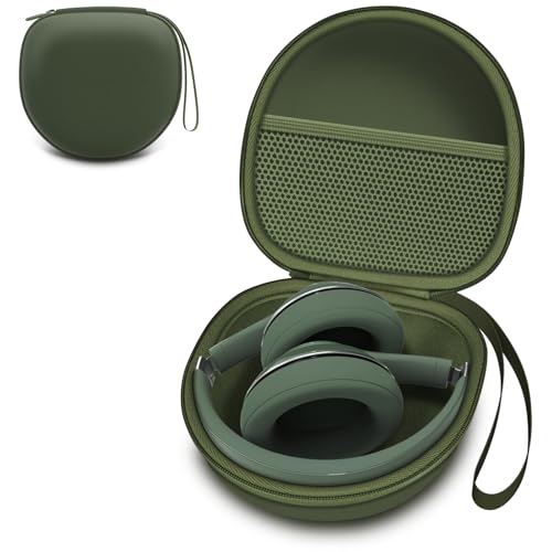 Image of Headphone Case Compatible with BERIBES /TOZO /KVIDIO /Beats /Soundcore Anker Noise Cancelling Over-Ear Headphones, Army Green