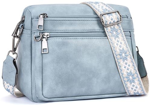 MUIIKOLA Bolso de Hombro para Mujer, Bolsos Bandolera para Damas, Bolsos de Hombro Medianos de Cuero PU con Cartera Incorporada y Correas Anchas Ajustables, M, Utilidad