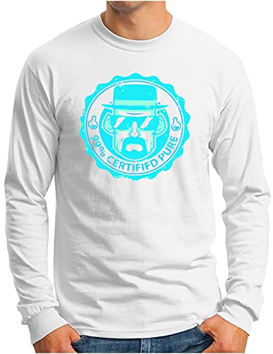 T-shirt Breaking Bad Walter White à manches longues blanc pour homme du S au 4XL