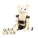 Berhapy 2 in 1 Monkey Toddler Safety Harness Backpack Children's Walking Leash Strap (super soft bear)