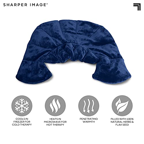 Sharper Image Envoltório Aquecido Para Pescoço E Ombros - Almofada De Pelúcia Quente E Refrescante P