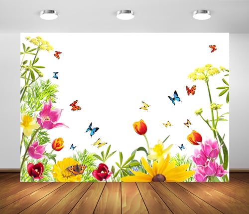 Toile de fond papillons pour cacher un mur et réussir vos photos de baby shower