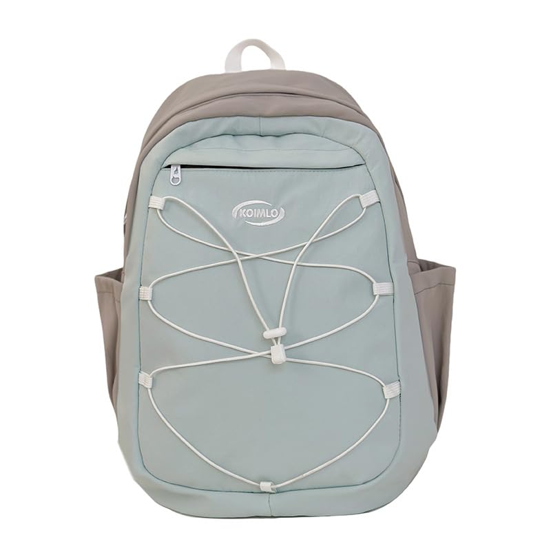 Trendy Casual Backpack for Everyday Use – Large Capacity Nylon Travel Daypack with Ergonomic Shoulder Straps, Water-Resistant and Lightweight Design(Blue)