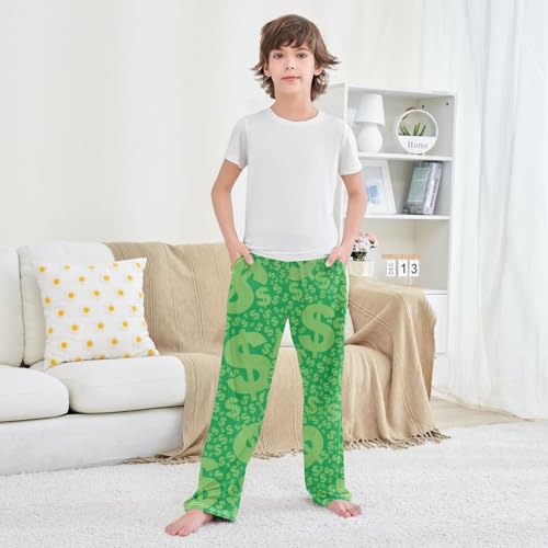 Boys' Pants Vintage Money Green Long Bottoms Jogger Pants Elastic Waist Trousers with Pockets S-XL 5