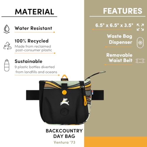 OllyDog Bolsa Backcountry Day, pochete para cães, mãos livres para treinamento, mochila de quadril c
