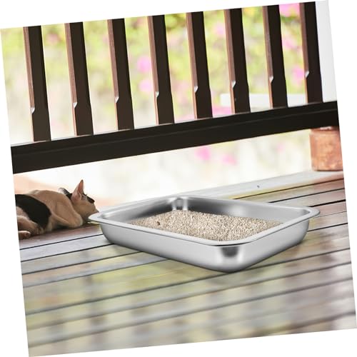 ORFOFE Caixa bandeja de areia para coelho penico de gatinho banheiro para animais de estimação banhe