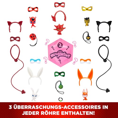 BANDAI - Miraculous Ladybug - Puppe Marinette Color Change Surprise - Miraculous Gliederpuppe, 26 cm + 3 Überraschungen - Zufallsmodell - P50390