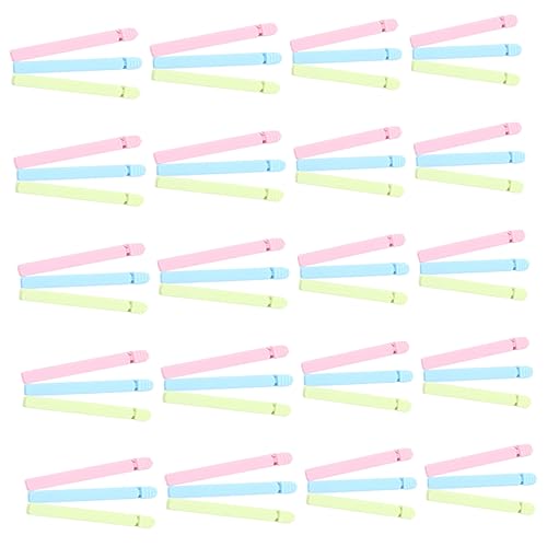 BRIGHTFUFU 60Pcs Multi Function Food Clips Household Bag Clips Mixed Colors for Sealing Snacks Chips and Food Bags Easy to Use Edges Sealing