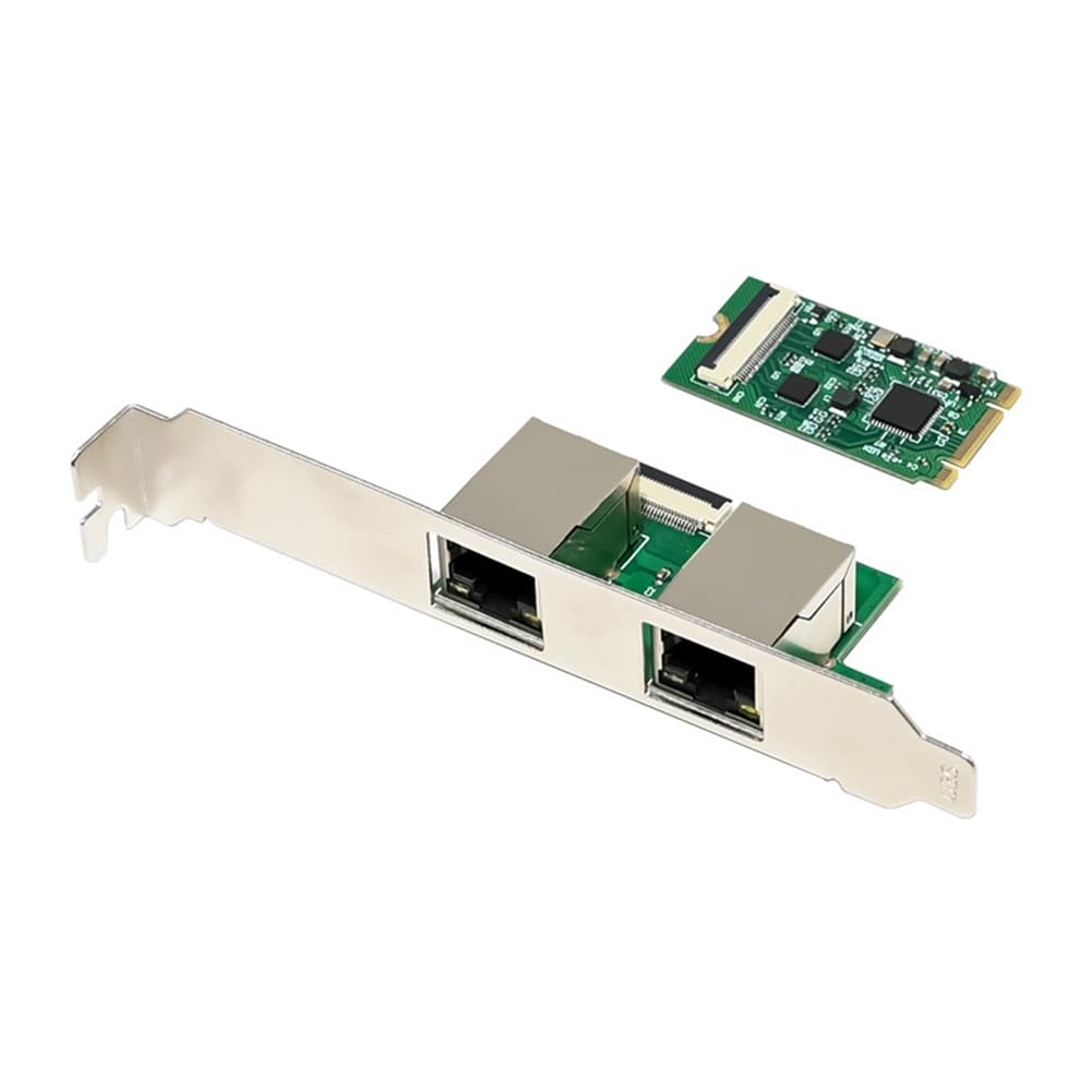 Scheda Adattatore Server Gigabit Ethernet M.2 B+M Dual Port Gigabit Server NIC 10/100/1000Mbps Scheda di Rete Ethernet NIC per PC