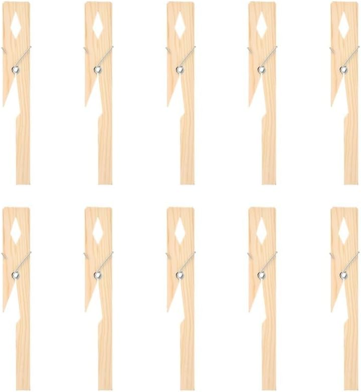 Wooden Test Tube Clamps 10 Pcs – Laboratory Clips for 10-20mm Tubes, 18cm Length with Secure Grip