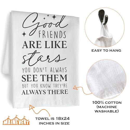 Good Friends Dish Towel 18×24 Inch Good Friends Tea Towel Good Friends Kitchen Towel Kitchen Funny Dish Towel Funny Dish Towel Saying Kitchen Hand Towel Good Friends Are Like Stars Towel