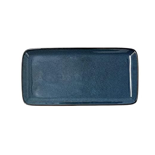 Bidasoa Ikonic Fuente Rectangular Cerámica 28x14cm Gres Apto Microondas Apto Frigorífico Borde Fino