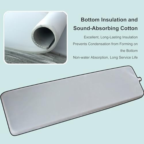 Leak-Proof Stainless Steel Drip Pan - Condensate Drain Tray for Indoor/Outdoor Use, Durable Drip Tray with Drain, Multiple (101x24x2.5cm/40x9.5x1in)