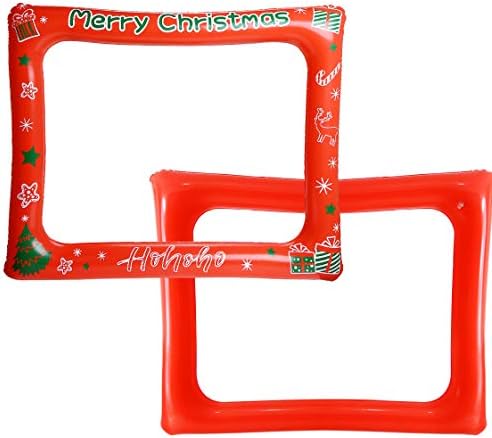 LOKIPA Christmas Inflatable Selfie Photo Frame Blow Up Picture Photo Booth Prop Frame for Birthday Wedding Bridal Shower (25.6 x 30.7Inch)