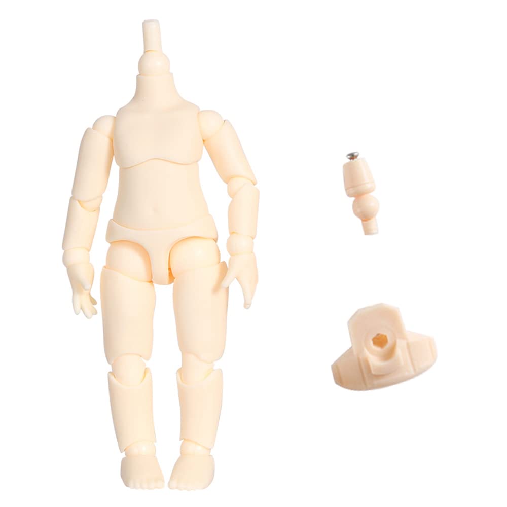 10cm Doll Body YMY Doll Body Suitable for 1/12 BJD Doll Head Movable Spherical Joint Dolls Action Figure Girls Boys Toys (Super white2)
