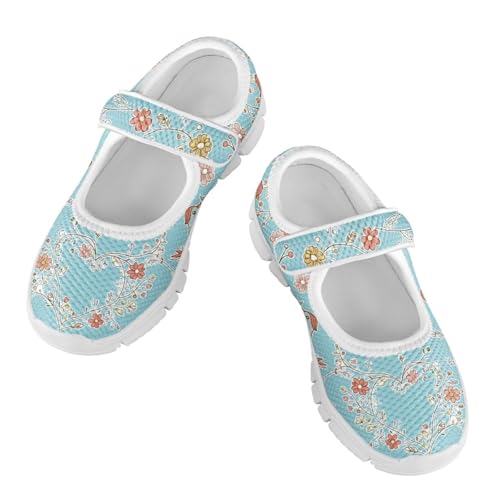 Coloranimal Girls Mary Jane Shoes Dance Shoes for Kids Casual Unifoem Shoes Magic Sticker Mary Jane Flats Girls' Flats Kids Footwear