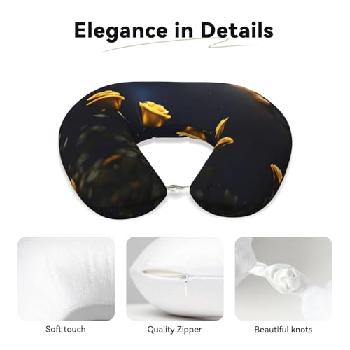 Almohada cervical de espuma viscoelástica amarilla miniatura 3