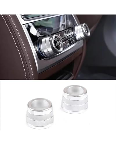 Temperature Adjustment Knob Rear Air Conditioning Knob Ring Climate Control HVAC (Silver)