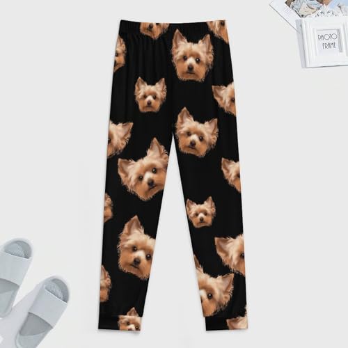 Yorkshire Terrier Cute Yorkie Dog Mens Pajamas Pants Lightweight Pjs Lounge Pants Loungewear with Elastic Waistband4
