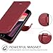 TUCCH Wallet Case for iPhone SE 2022/SE 2020/iPhone 8/7, PU Leather Folio Stand Card Slot Magnetic Closure Flip Cover [TPU Interior Case] Compatible with iPhone SE3/SE2/8/7, Dark Red