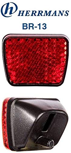 Herrmans catadioptre arrière BR-13 Rouge/Noir 30 mm chacun Cover