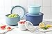 COOK WITH COLOR Prep Bowls with Lids- Deep Mixing Bowls Nesting Plastic Small Mixing Bowl Set with Lids (Blue Ombre)