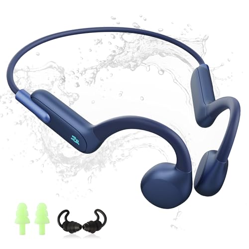 HIFI WALKER Auriculares Conduccion Osea MP3 Acuaticos para Natacion Acuático con 32GB, IPX8, Bluetooth 5.3 Auriculares Deportivos para Natación, Nadar, Ciclismo