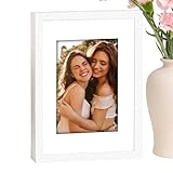 Marco con sustitución rápida, organizador de madera para fotos de 17,8 cm, portafotos de collage con apertura frontal | para casa, oficina, escuela, aula, estudiante, apartamento, hotel, granja