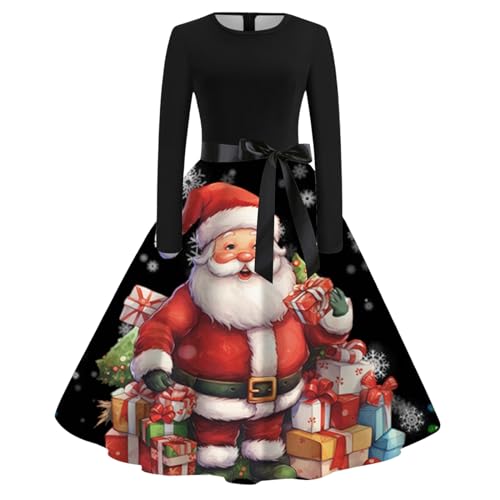 Robe de soirée de Noël confortable grande taille pour valoriser les formes avec élégance