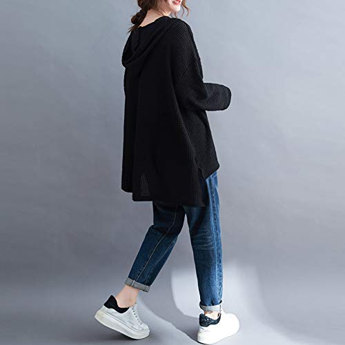 Eastdall Camisa Com Capuz,Moletom feminino com capuz manga comprida divisão lateral mais longa nas c