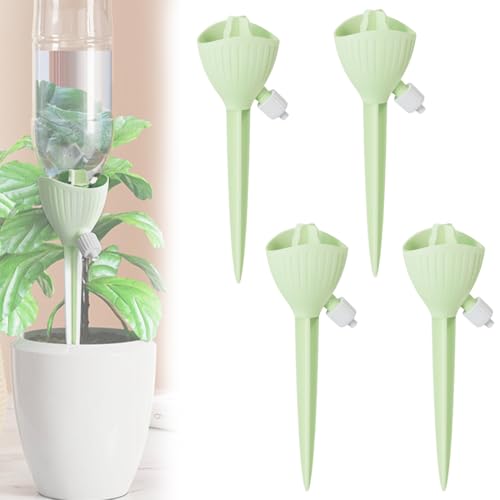 4 regadores automáticos, velocidad de goteo ajustable, para diferentes tamaños de botellas, riego por goteo, riego automatico macetas