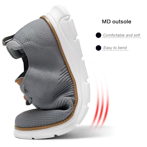 Image of Men's Casual Dress Oxfords Shoes Breathable Knit Leisure Classic Business Fashion Sneakers Lightweight Comfortable Work Soft Sole Walking Shoes