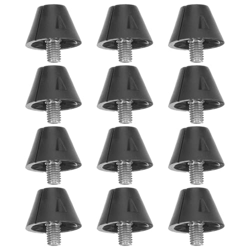 TOVINANNA Clavos para Zapatos de Atletismo en TPU Negro, Reemplazables y Resistentes, 12 Piezas en Forma de Aguja para Superficies Deportivas
