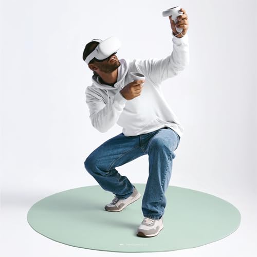 Navaris Esterilla de Yoga Redonda - Alfombrilla Antideslizante de Meditación, Ejercicio, Deporte - Colchoneta 120 cm de Diámetro - imagen 3