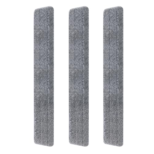 Repuesto de cabezal de fregona de microfibra, paquete de 3, almohadillas lavables para limpieza de suelos en madera, azulejos, mármol