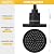 BESy Filtered Shower Head High Pressure Shower Head with Filter Heavy Duty For Hard Water Universal for Remove Chlorine and Harmful Substances Round Matte Black