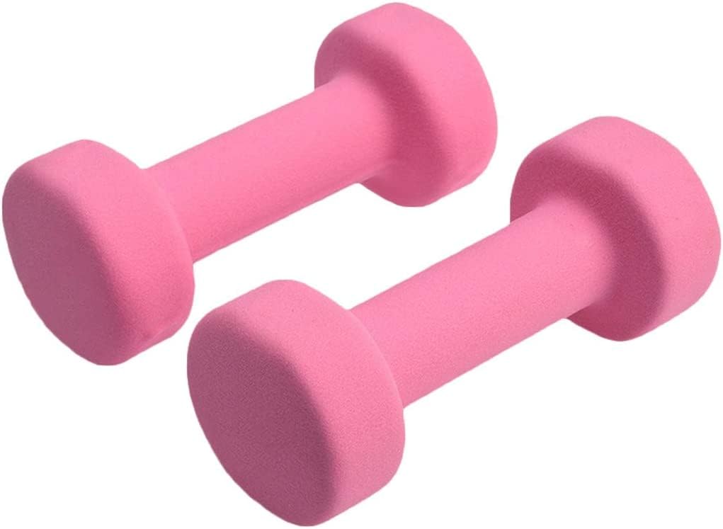 Zestawy hantli, Zestaw hantli ciężarków Hantle do domu Sprzęt sportowy Ciężarki ćwiczeń na mięśnie korpusu i siłę Ergonomiczny, wygodny uchwyt(Pink,8LB(4LB*2))
