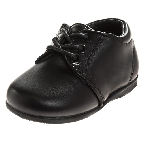 Josmo Baby Boys’ Dress Shoes – Casual Leatherette Derby Walking Shoes (Infant/Toddler)