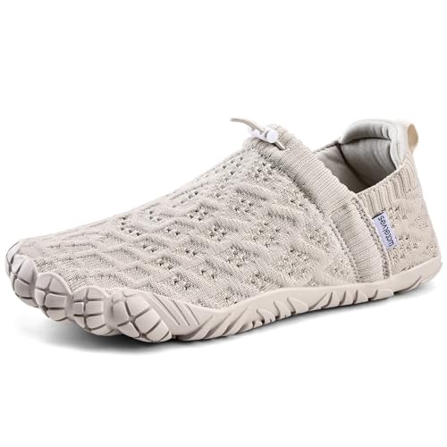 Image of WateLves Barefoot Water Shoes Women Men Beach Breathable Walking Shoes Anti Slip Wide Toe Minimalist Zero Drop Sneakers for Travel Hiking Yoga