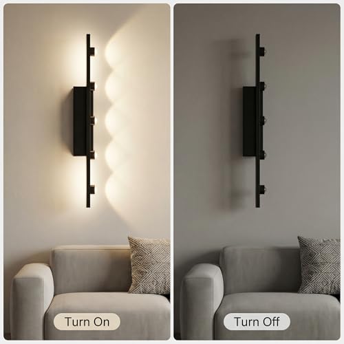 Image of Modern Mirror Light with 5 LED Heads | 3 Color LED Wall Light for Bathroom & Living Room | Metal Wall Mount Vanity Light Fixture for Home Decoration | Indoor Use Only