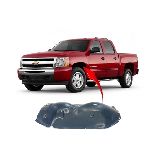 Image of FitParts For Chevrolet Silverado 1500 2007-2013 Front Left Fender Liner | Driver Side, Plastic, Ready to Install, OEM 25828535, GM1248183