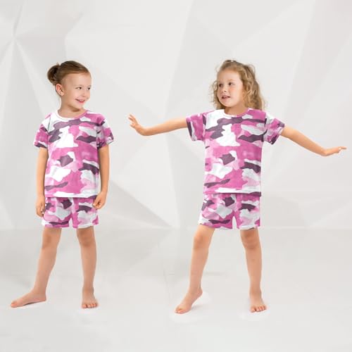 Ollabaky Pajama Set 2 Piece Pjs Cotton Summer Sleepwear Short Sleeves Top with Bottom4