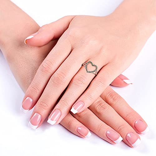 Choose Your Color Gemstone Heart Shape Ring Split Shank Engagement Proposal Chakra Healing Ring Latest Fashion Birthstone Minimalistic Jewelry for Her Available in Size:4,5,6,7,8,9,10,11,123