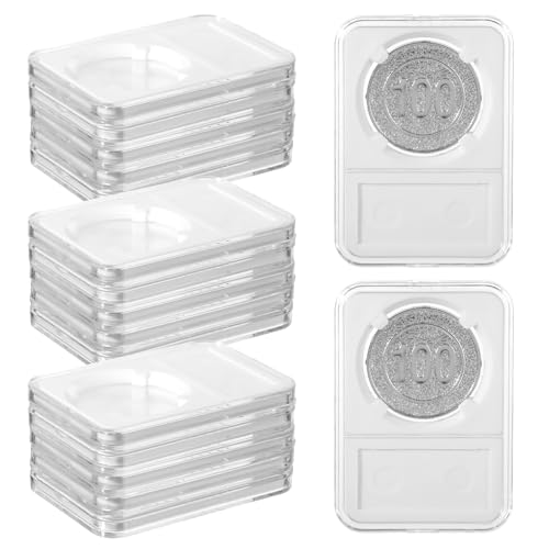 Kifmurase 30PCS 38mm Coin Display Holder, Storage Case for Morgan...