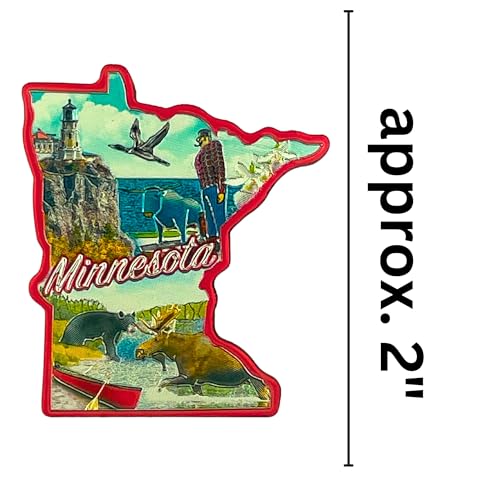 Imán decorativo de Minnesota, 2 pulgadas miniatura 5