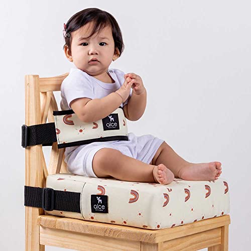 Kit Assento de Alimentação Almofada de Elevação Com Cinto Para Bebes e Crianças Tema Bom dia Alce